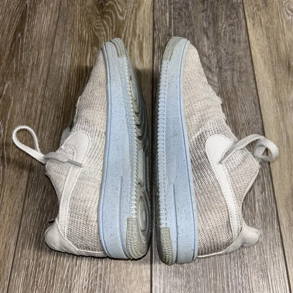 Nike Air Force 1 Youth Size 5.5Y Crater Flyknit Photon Dust Blue DH3375-101